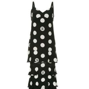 Vintage CHANEL Polka Dot Dress